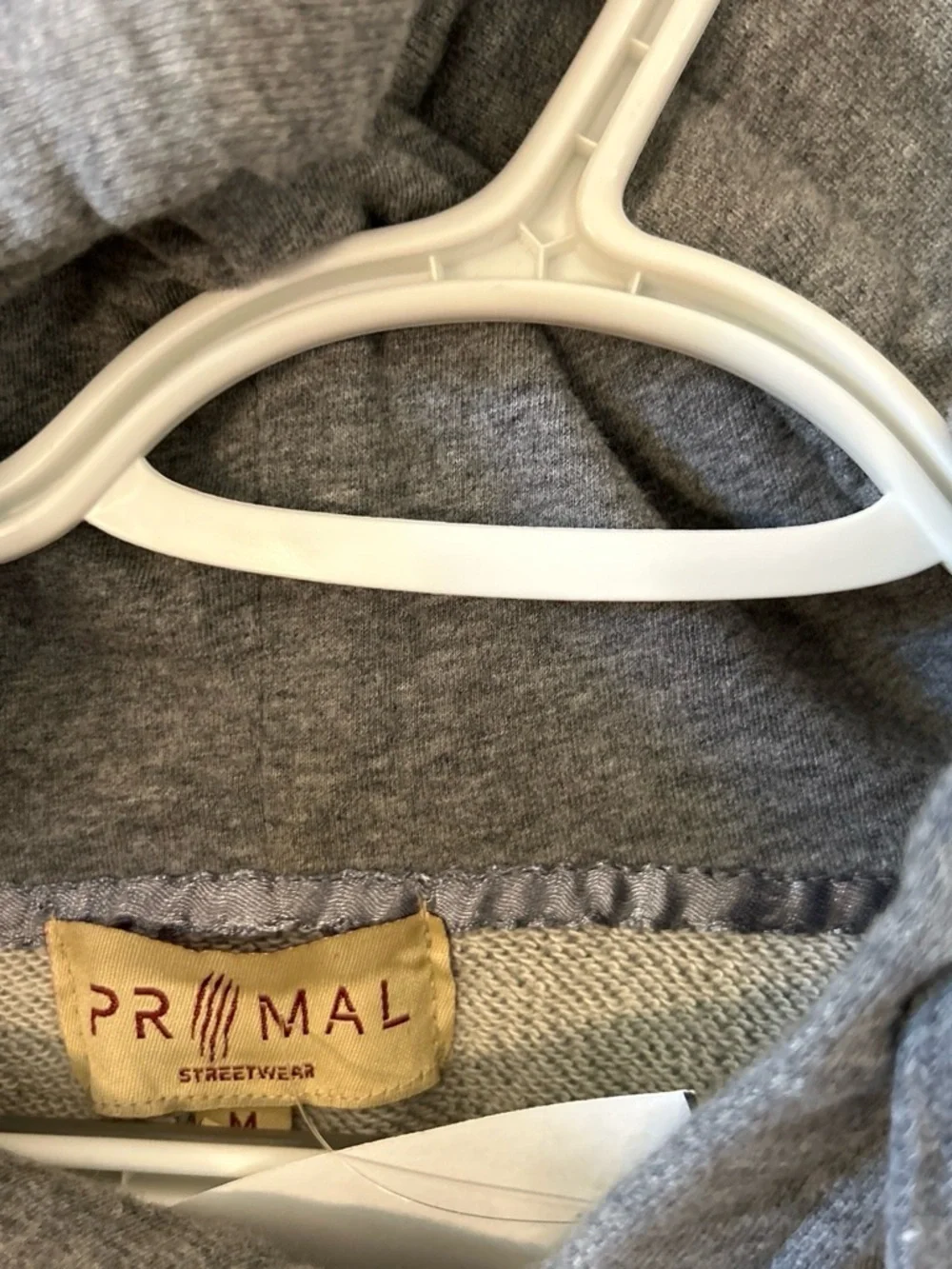 Gray Short-Sleeve Hooded Knit Pullover